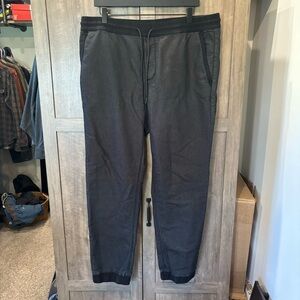 Bonobos Large Long Tall Pull On Pants Knit Jogger Gray Black